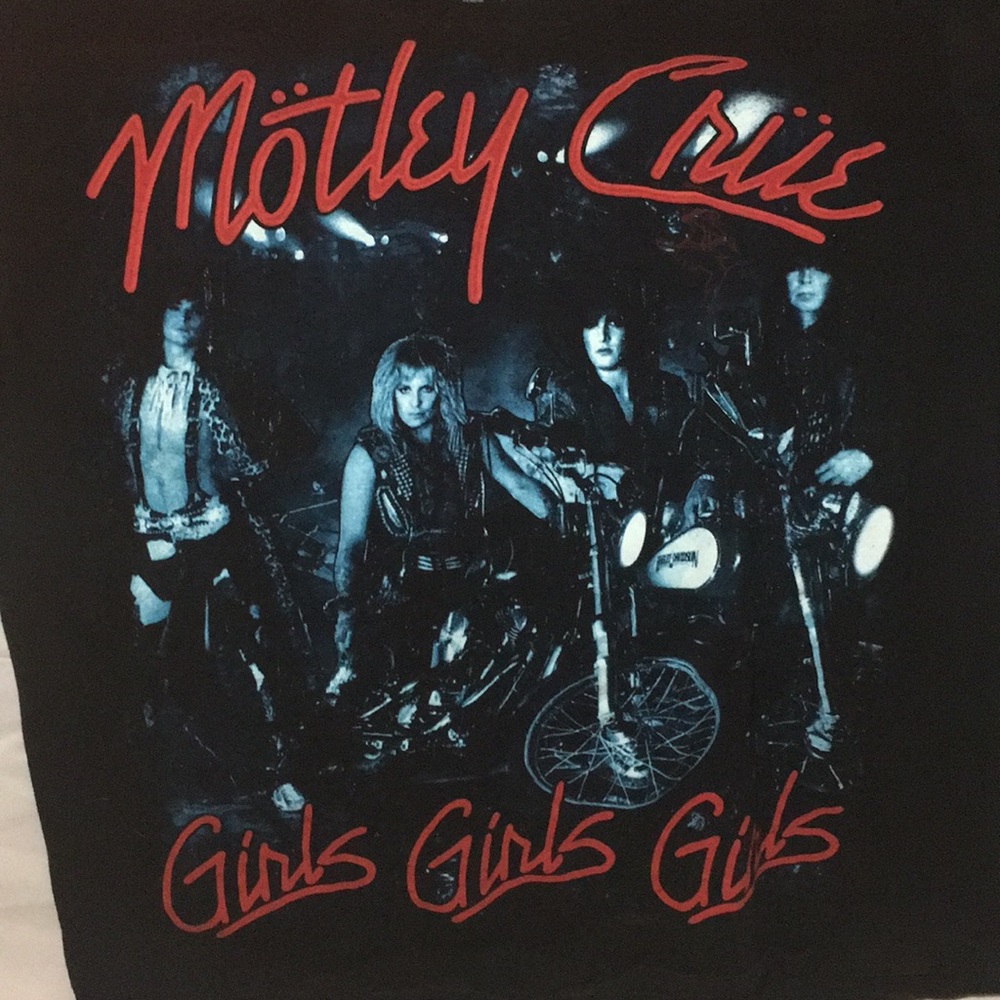 Black Motley Crue Girls Girls Girls T-Shirt Sz Med
